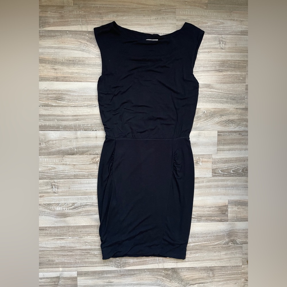 Athleta Solid Black Sleeveless‎ Midi High Neck Size XS Modal Stretchy